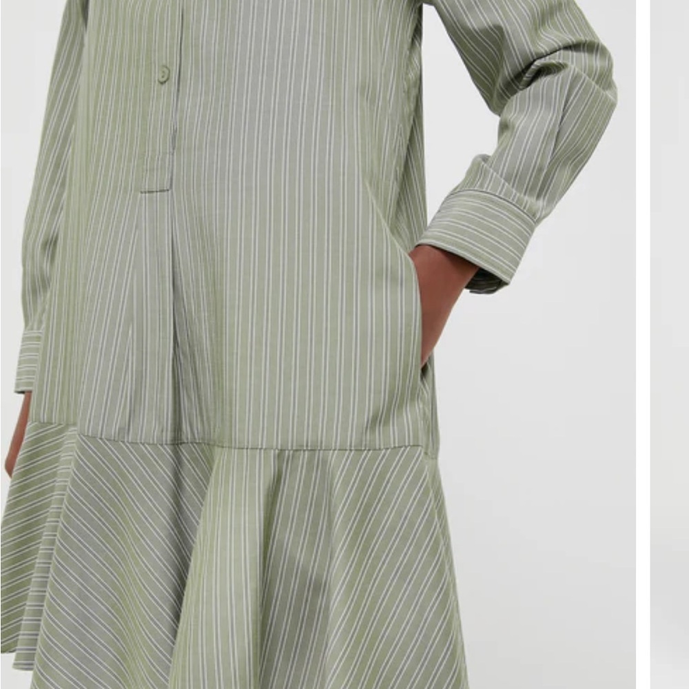 Tuckernuck Green Stripe Callahan Shirt Dress NWT SMALL - Picture 5 of 5